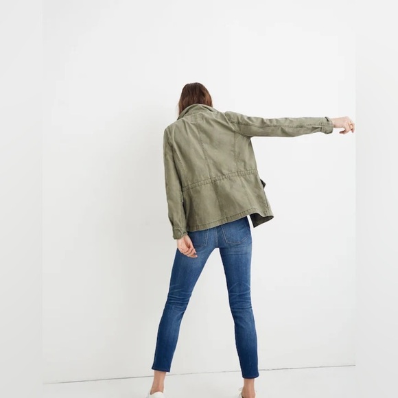 Madewell Women's Military Utility Jacket Green Military Style Size S Casual Fall - Picture 2 of 9